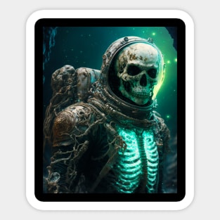 Skeleton astronaut Sticker